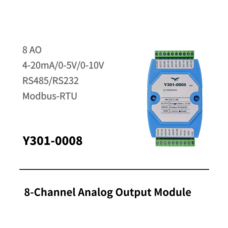 Yanji IoT 6-channel analog output module for industrial automation