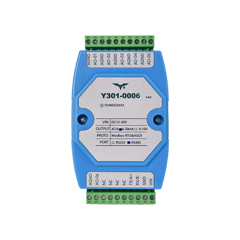 6-channel analog output module for industrial IoT automation