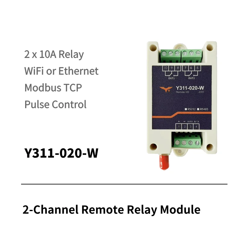 Y301-020 2DO I/O module with SPDT relays for industrial automation