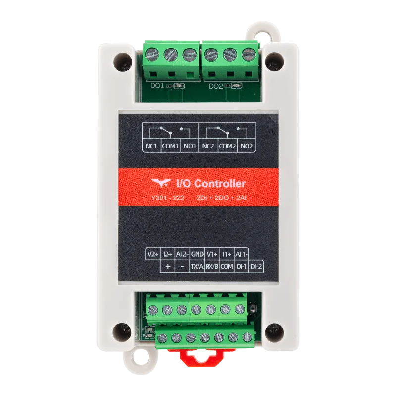 Y301-222 I/O module with 2DI, 2DO, and 2AI channels for industrial IoT
